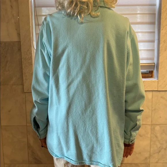 Women's Light Blue Button-Up Jacket - Picture 3 of 3